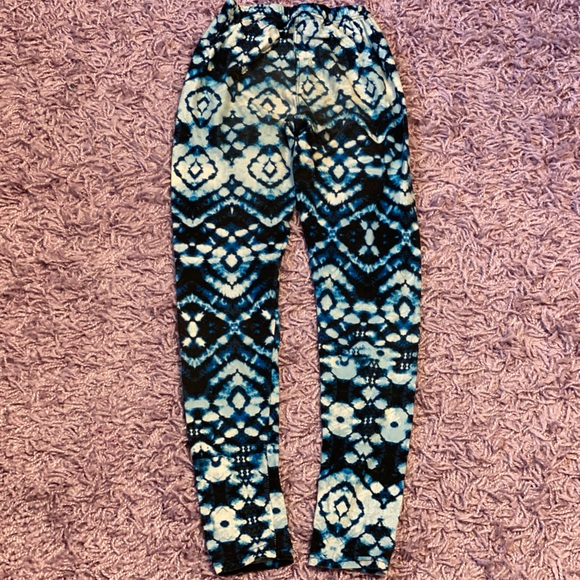 Hot Kiss girls blue tie dye buttery soft leggings size M 7/8 - Picture 10 of 13